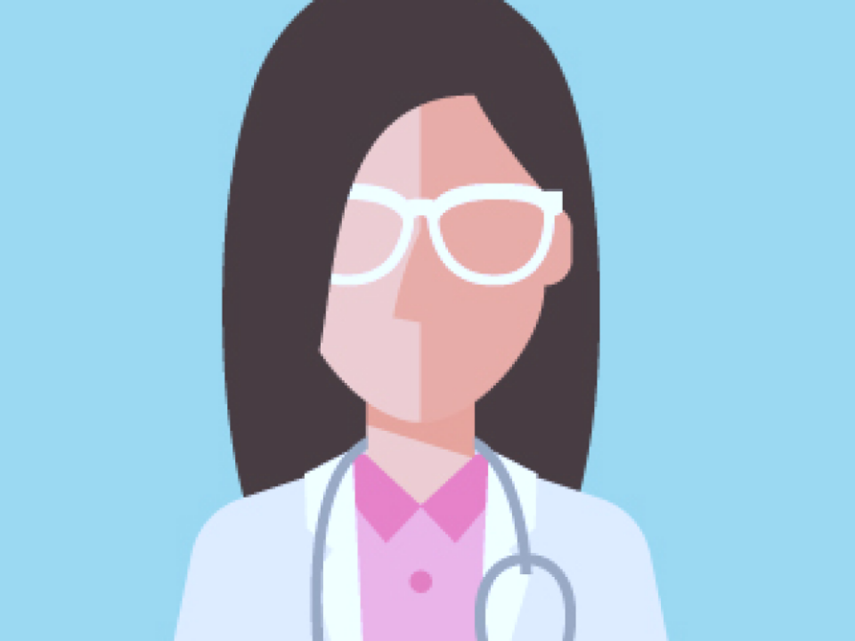 Neutrale Infografik einer Ärztin