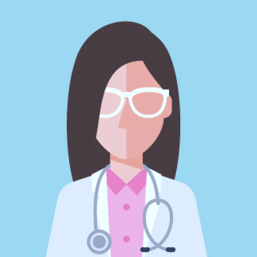 Neutrale Infografik einer Ärztin