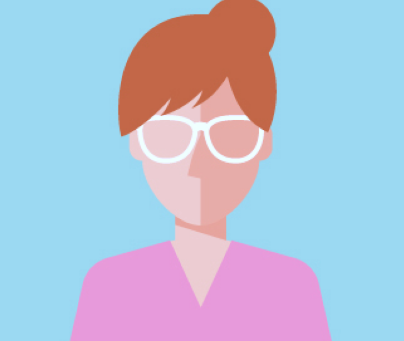 Neutrales Ersatzportrait für Mitarbeiterin braunhaarig