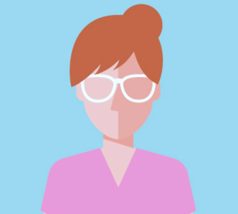 Neutrales Ersatzportrait für Mitarbeiterin braunhaarig