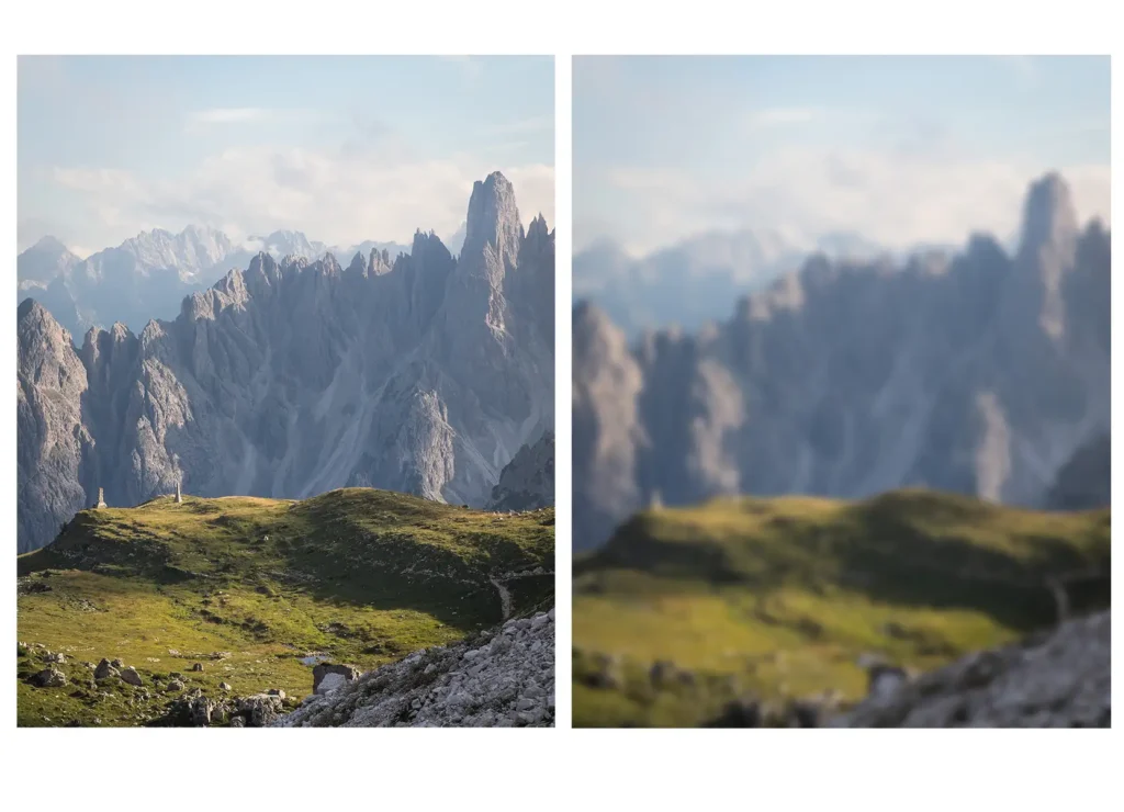 Vergleichsbild Sehkraft